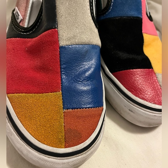 Vans Men’s Size 8 checkers canvas leather patchwork colors - Picture 7 of 7